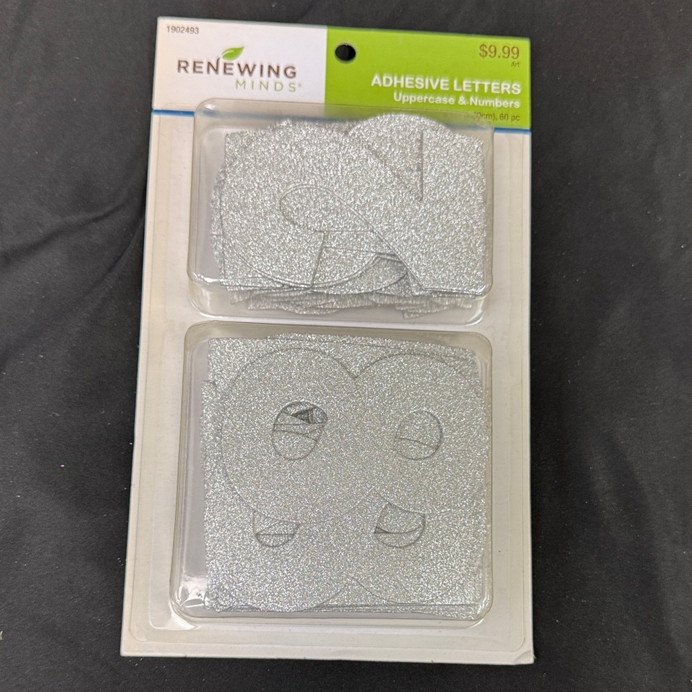 Renewing Minds Silver Adhesive Letters 3.5 inch (8.89cm) 60 pieces upper lower